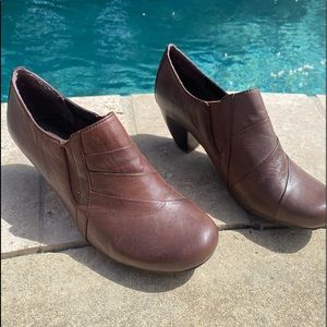 BareTraps Slip On Brown Heels